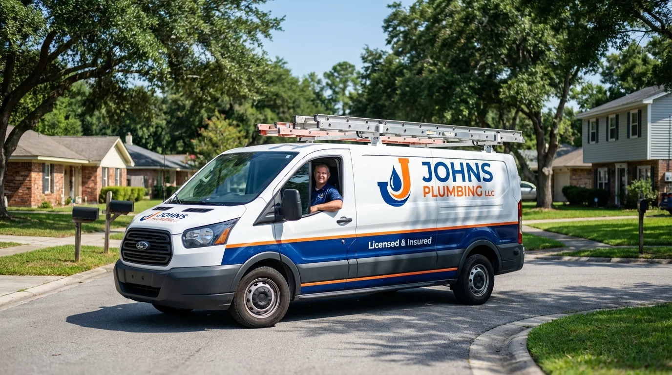 Johns Plumbing LLC service van in Sea Isle City, NJ