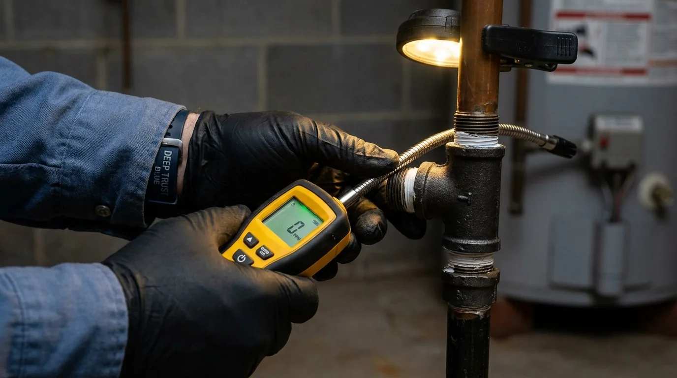 Gas leak detection with electronic sniffer by Johns Plumbing LLC in Sea Isle City