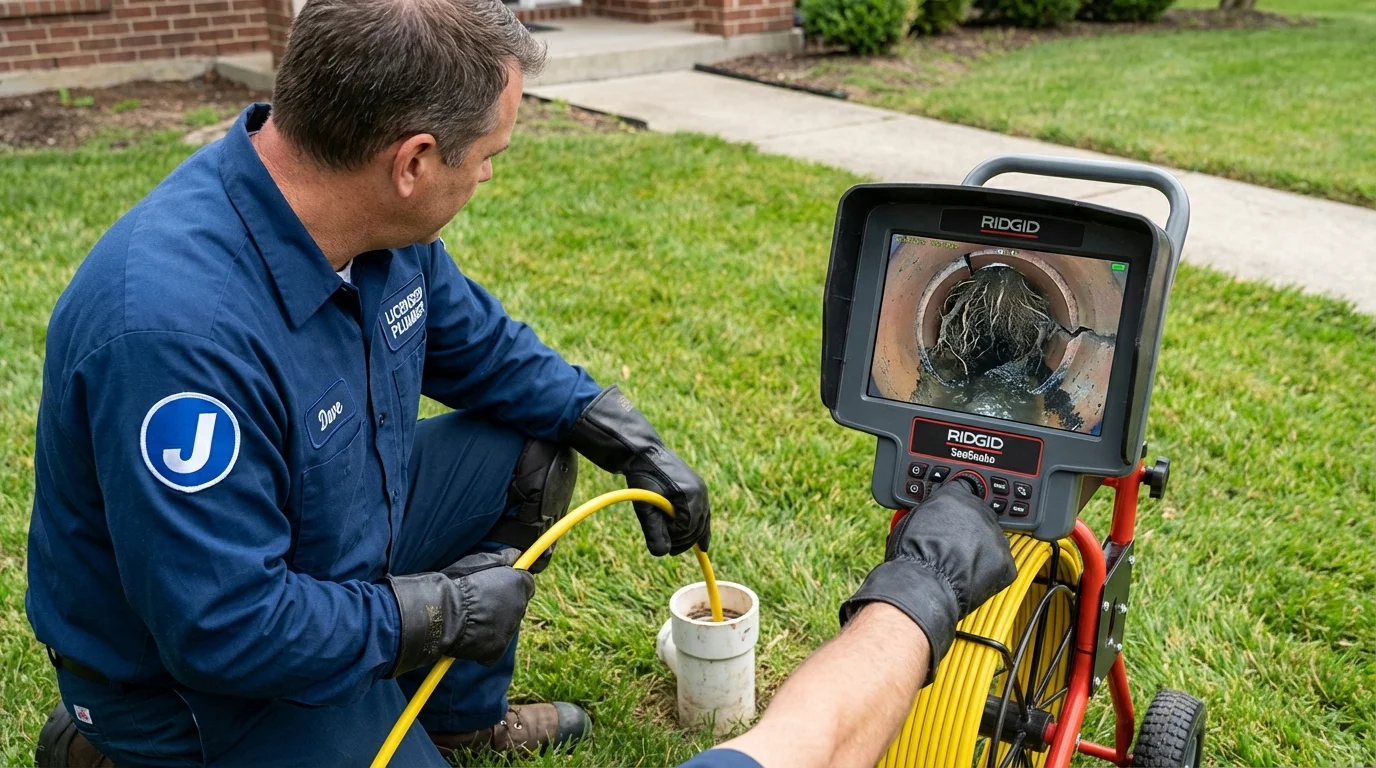 Sewer camera inspection being performed by Johns Plumbing LLC in Sea Isle City