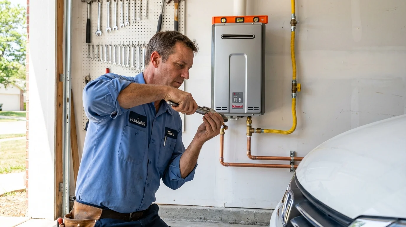 Tankless water heater installation by a Johns Plumbing LLC plumber in Sea Isle City